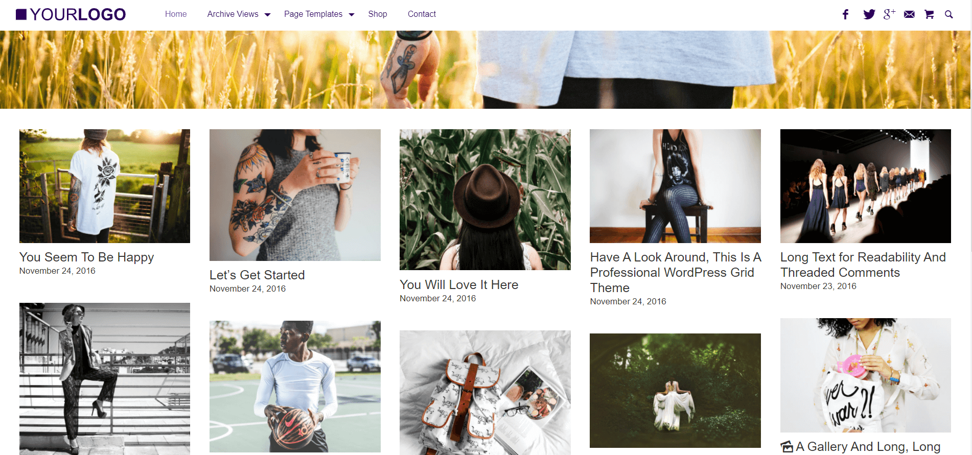 best pinterest-style wordperss themes supergrid